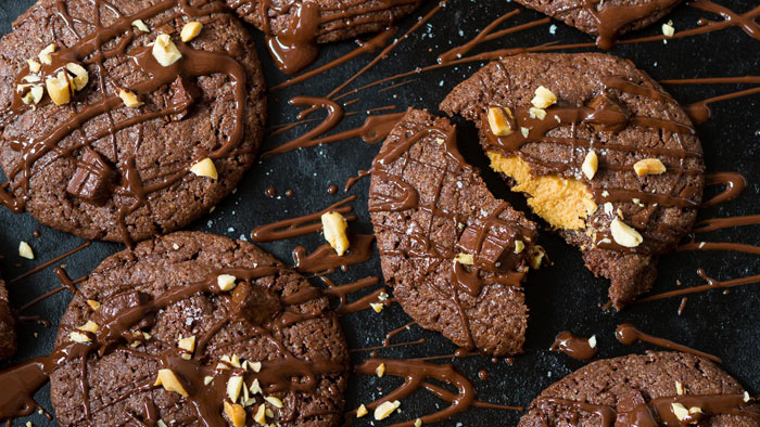 Rezept für Schoko-Cookies mit Erdnussbutter