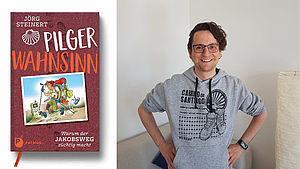 Jörg Steinert und sein Buch "Pilgerwahnsinn". | © privat