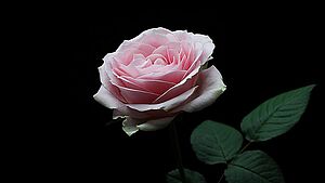 Rosa Rose auf schwarzem Hintergrund. | © unsplash.com