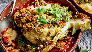 Tonteller mit Blumenkohl-Parmigiana.| © StockFood/Are Media