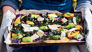 Kürbis-Rotkohl-Blech | © Sofia Kallner