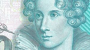 Abbildung von Annette Droste-Hülshoff auf dem 20 DM-Schein