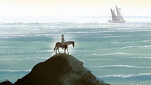 Illustration des Propheten mit Pferd auf einem Hügel mit Blick zum Meer. | © Alessandro Sanna