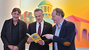 Prof. Dr. Wolf (LAD), Dr. Frank Nopper und Dr. Christian Ottersbach (v.l.n.r.) | © Jan Thorbecke Verlag