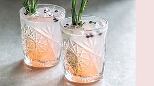 Gin-Cocktail mit Rosmarinzweig | © Julia Cawley, Jan Thorbecke Verlag